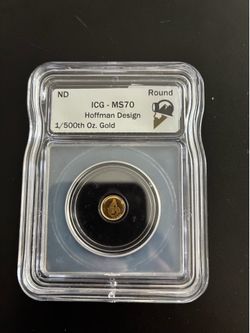 1/500th oz 24k 999.9 gold Hoffman design