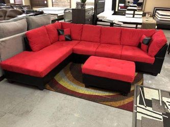 Brand new sectional sofa with free ottoman