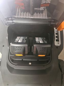 Worx Cordless Lawn Mower with Two Batteries