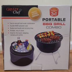 Grande Chef 2-in-1 BBQ Grill & Cooler Combo – Perfect Outdoor Companion!
