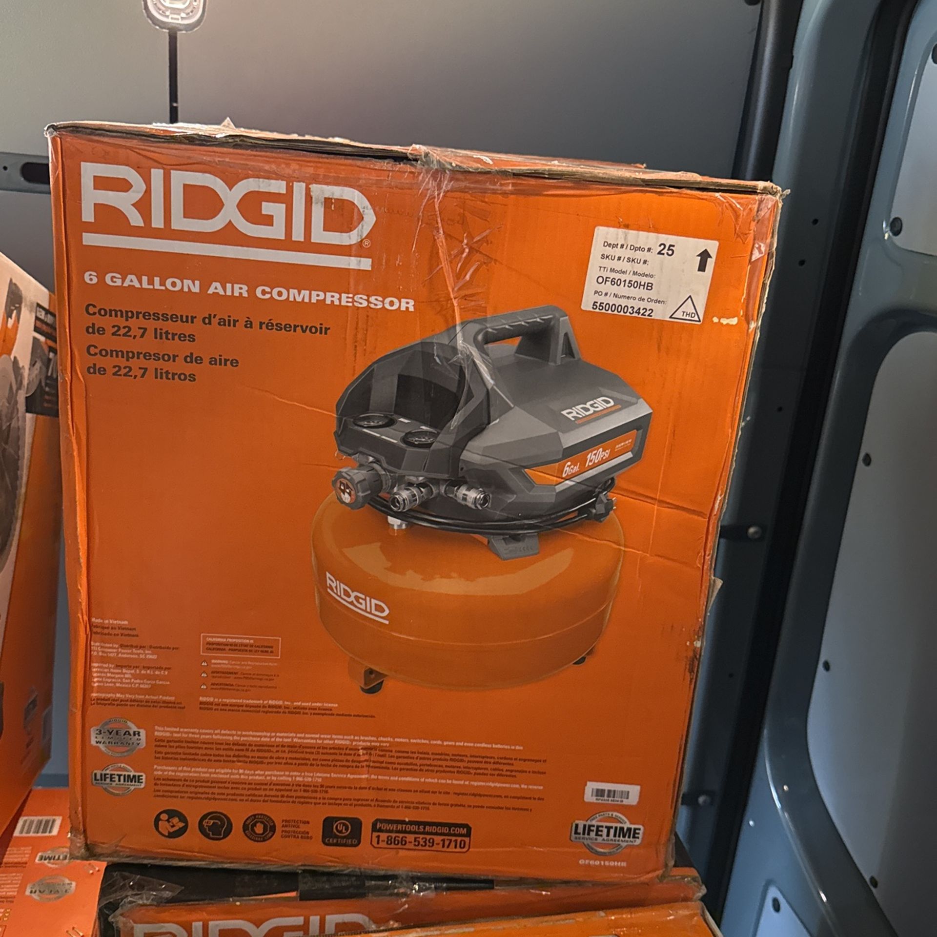 New Rigid 6 gallon air compressor