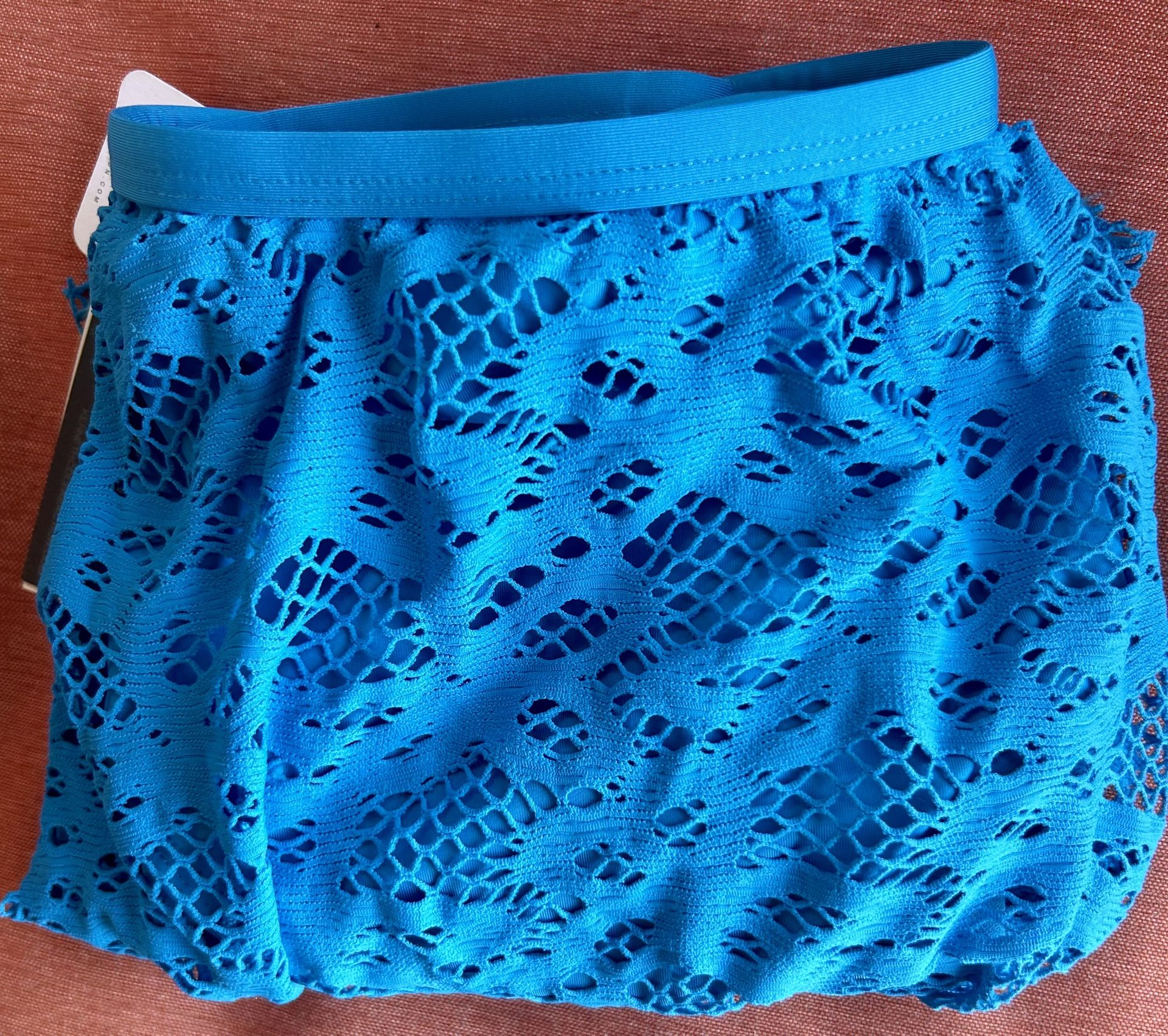 NWT Kenneth Cole Reaction Swimwear Bikini Skirted Bottom Crochet 2X