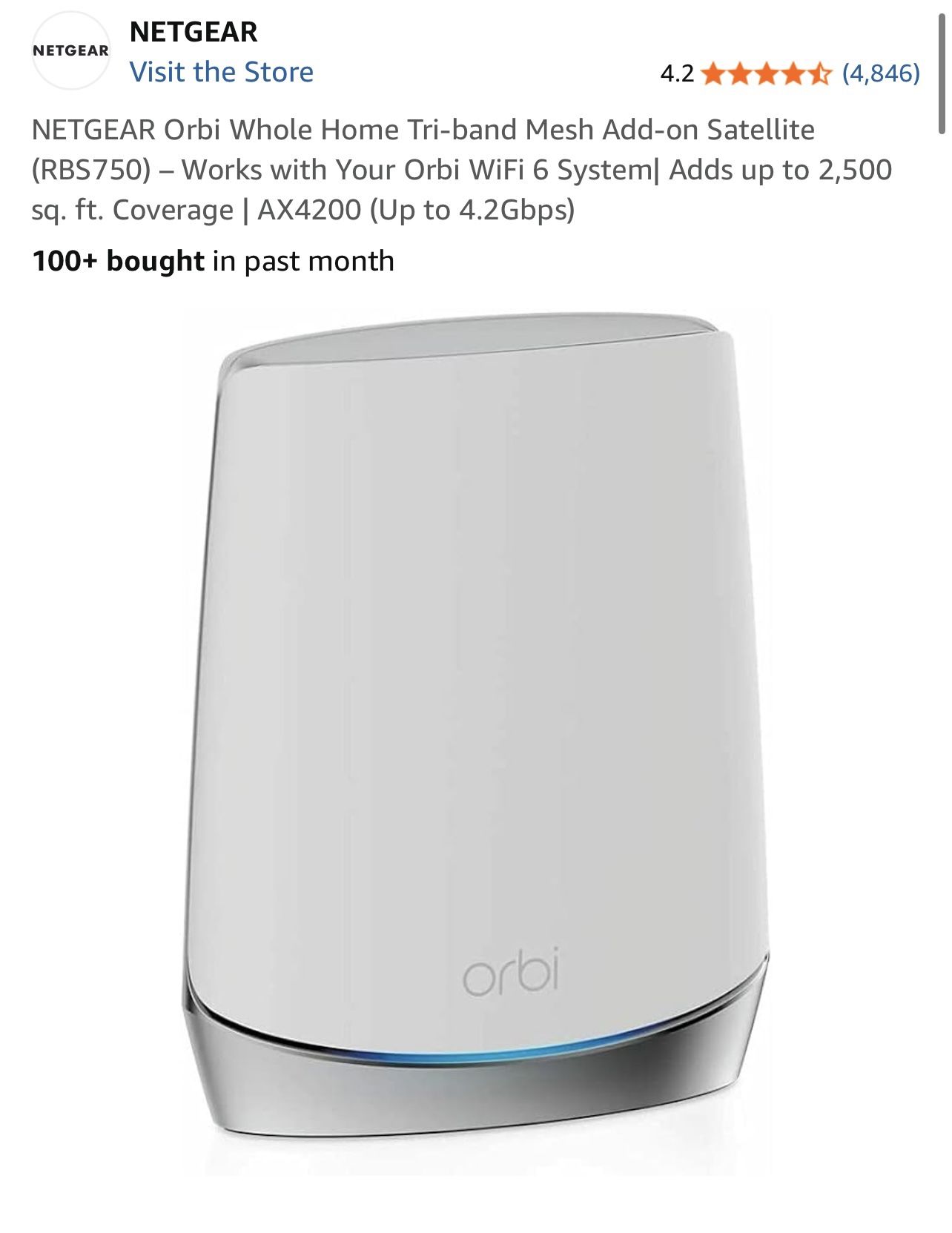 Two Netgear Orbi Routers RBS750
