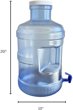 Plastic 5 gal Water Bottle Jug with Spout Valve Dispenser