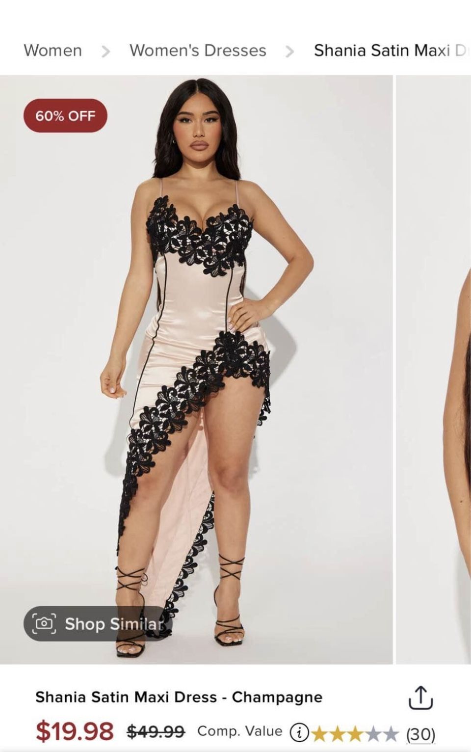 🖤Beautiful Satin New Fashion Nova Dress