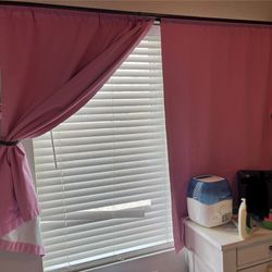 Pink Black Out Curtains