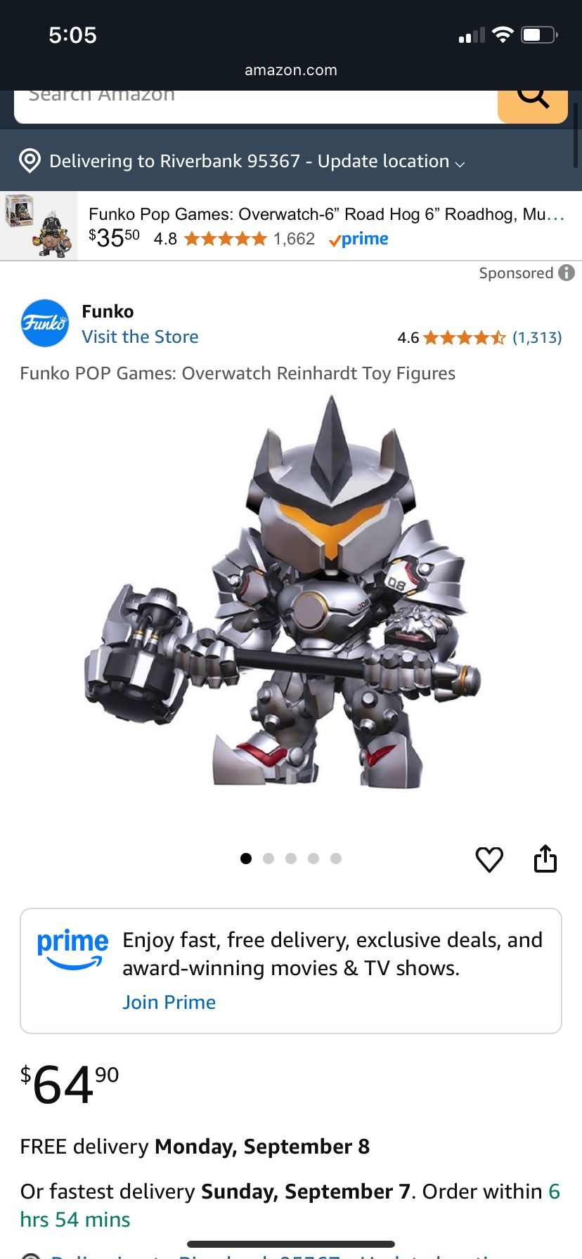Funko POP Games: Overwatch Reinhardt Toy Figures