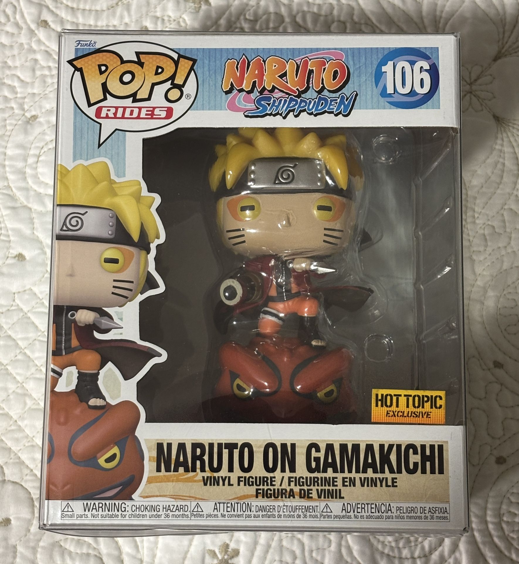 Naruto On Gamakichi Funko Pop w/protector