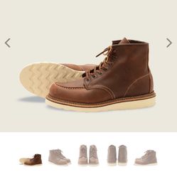 SIZE 7 RED WING WATERPROOF LEATHER SOFT TOE BOOTS BRAND NEW 