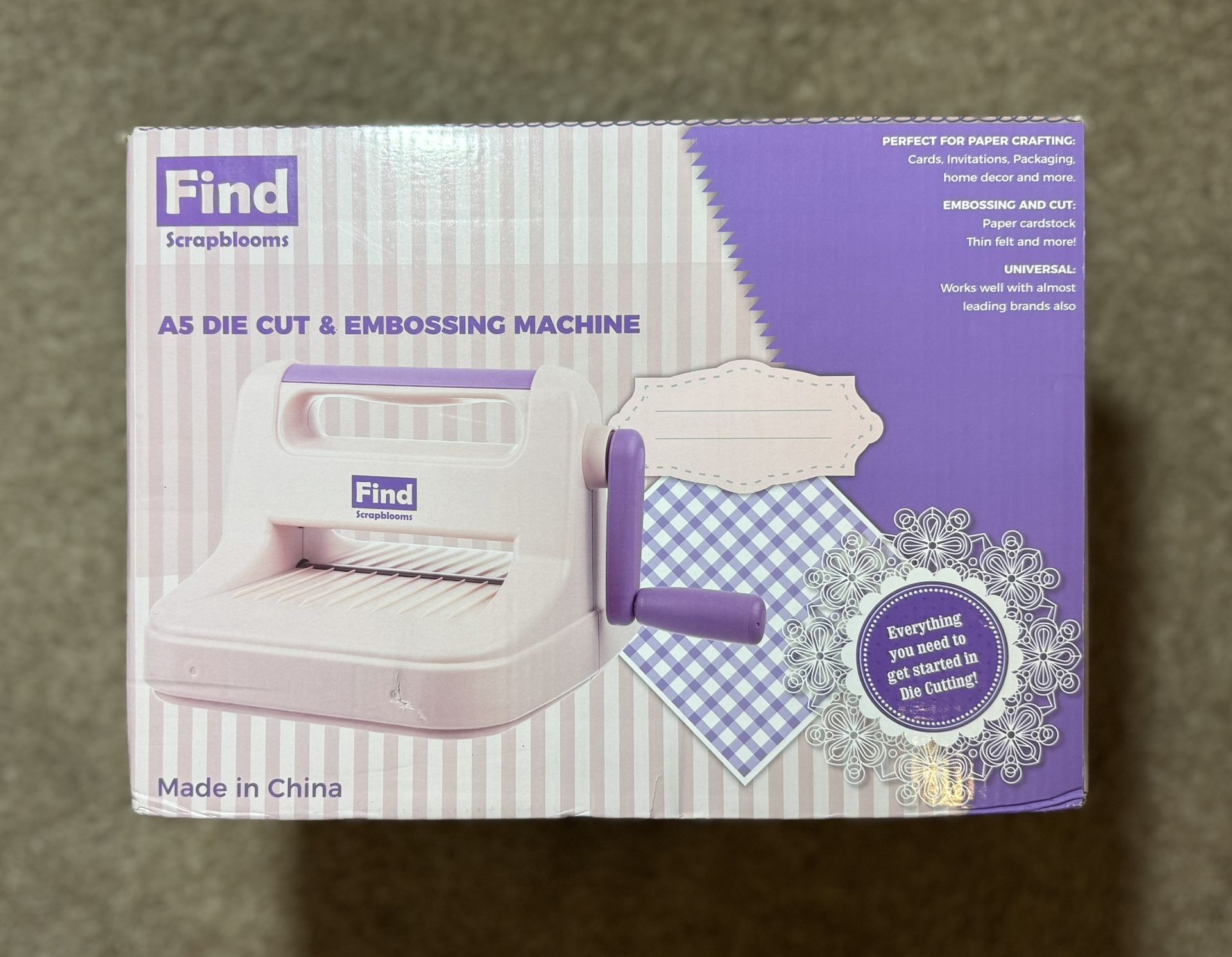 Find Scrapblooms 6 inch Die Cutting Machine Kit