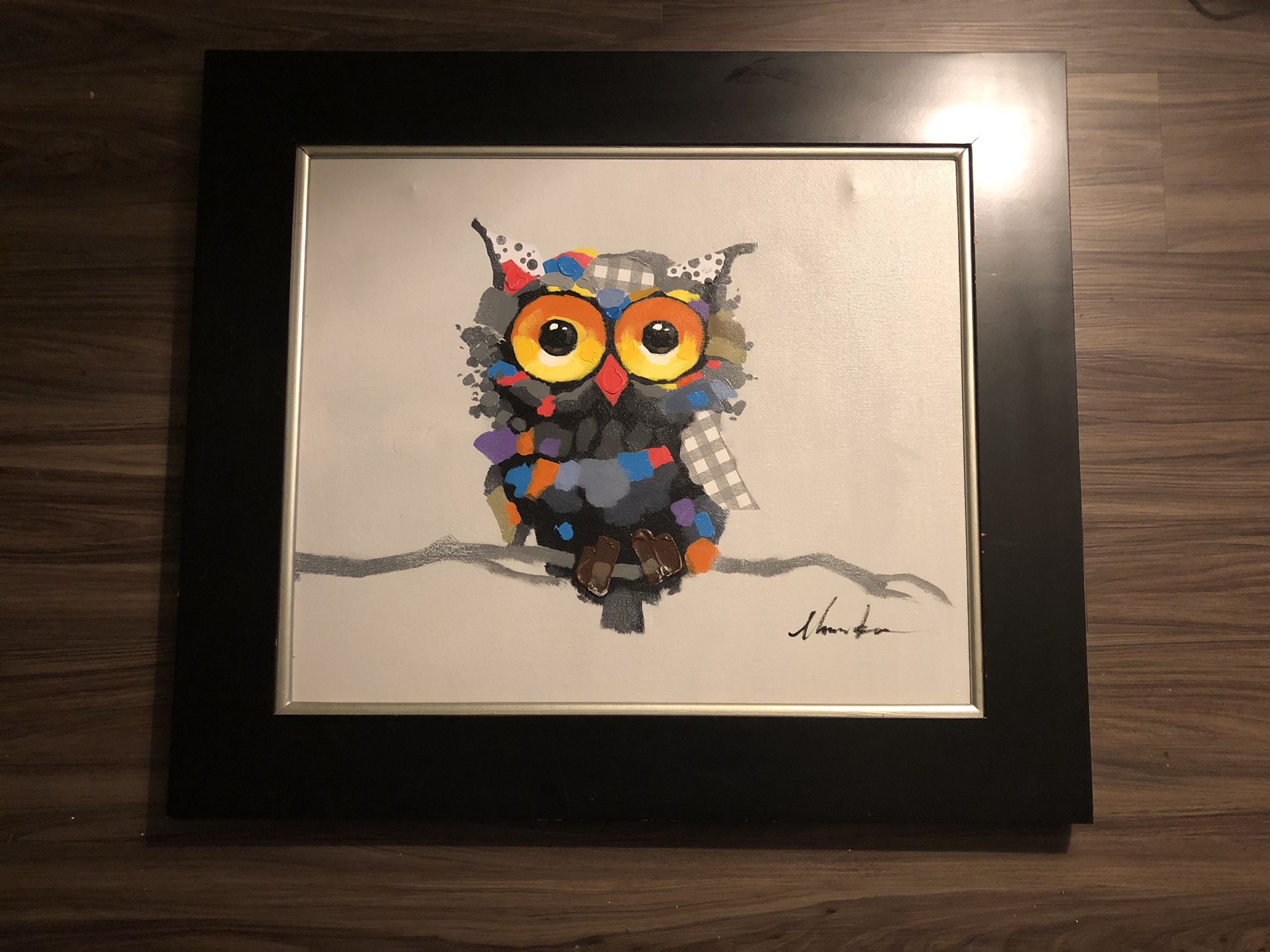 Owl Art Frame Painting 