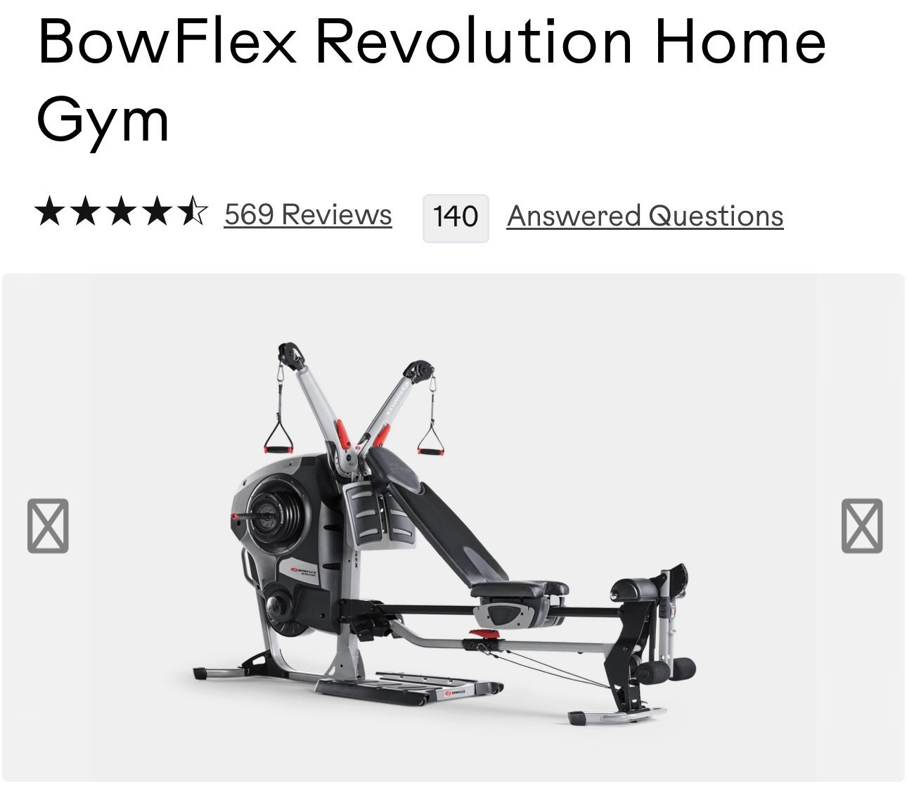 Fitness Equipment Bowflex Revolution Rower Bowflex Revolution Home - Main Image