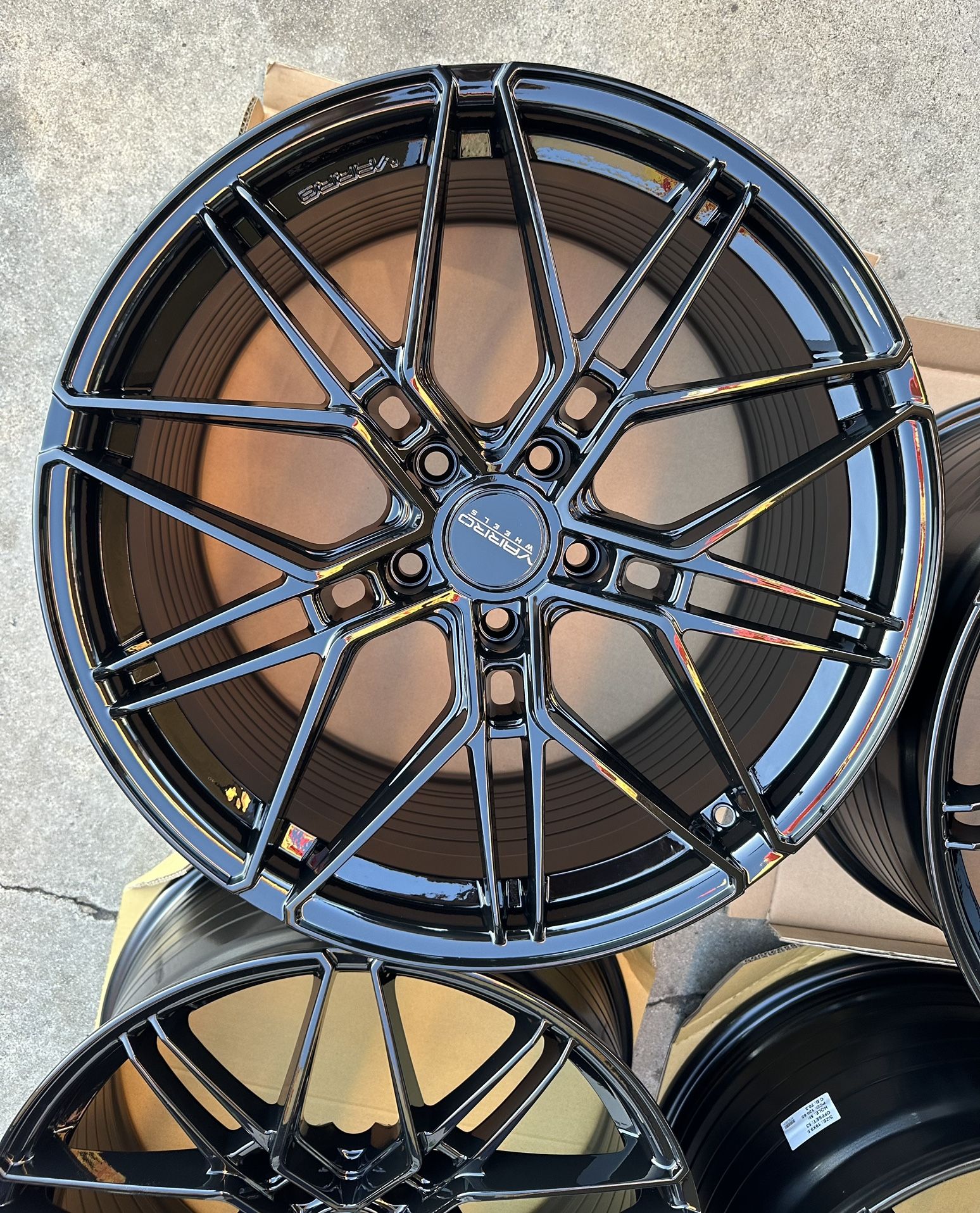 VARRO VD45x GLOSS BLACK WHEELS CORVETTE C6 C7 Z51 STINGRAY 19X9.5