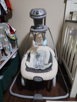 Graco DuetSoothe 2 in 1 Portable Baby Swing & Baby Rocker, Multi Direction, Vibration, Winslet