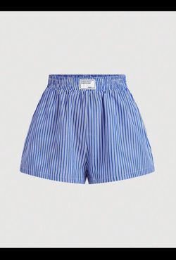 Blue and White Shorts