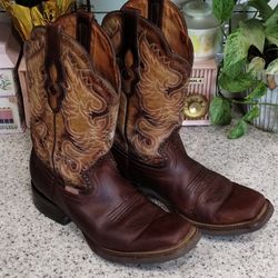Rio Grande Leather Western Cowboy Boots Men's Size 9.5 Made In Mexico