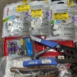 Ethernet Cat 5 Rj45 Multi Crimping Tools and Ends Package 