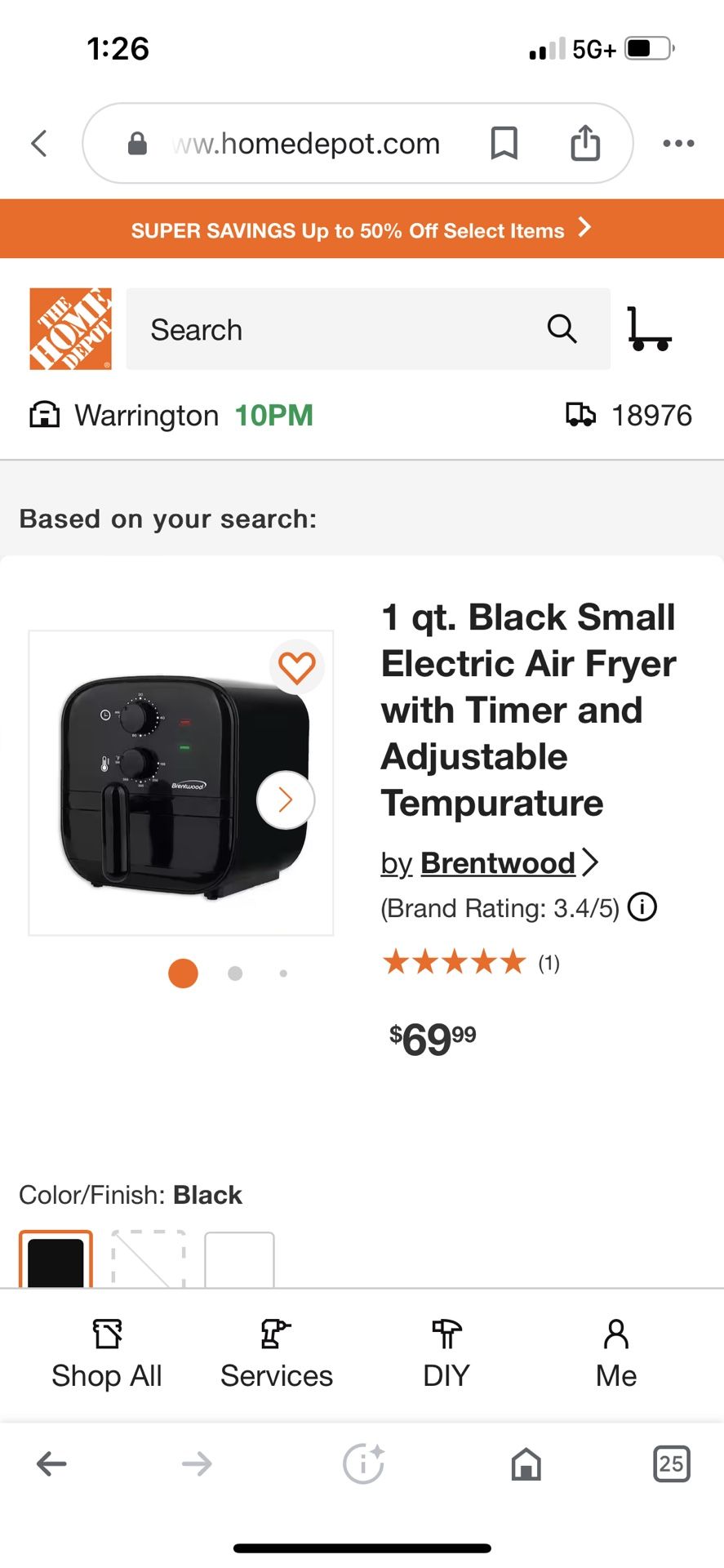 Air fryer 1 quart brand new in box