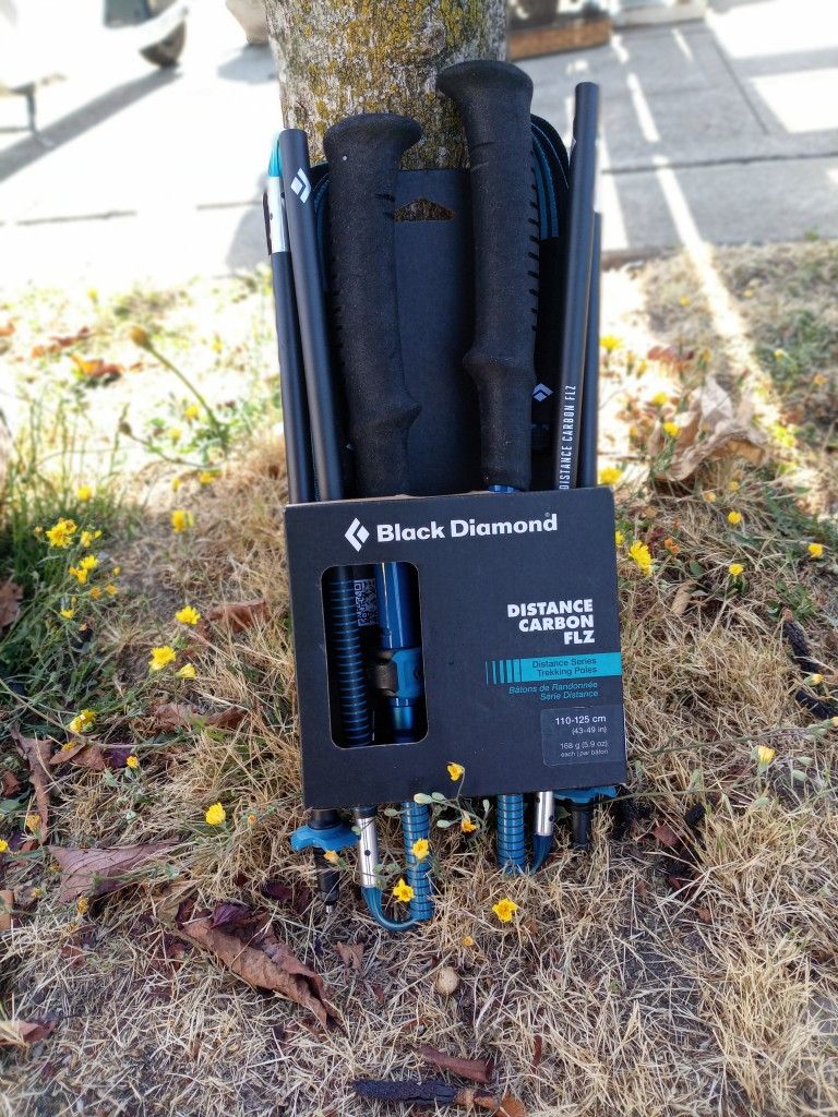 Black Diamond Distance Carbon FLZ Trekking Poles - 110-125 cm NWT in Box