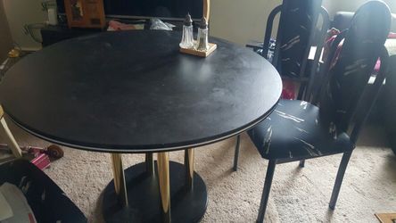 Sturdy dining table with 4 chairs