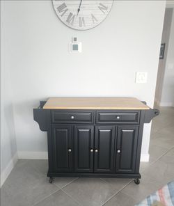BAR CART/CENTER has wheels- movable