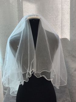 Blusher veil. 2 layers veil. 2 tiers veil. Bridal veil. Wedding Veil