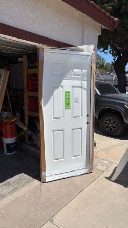 6 Panel Fiberglass Entry Door LH