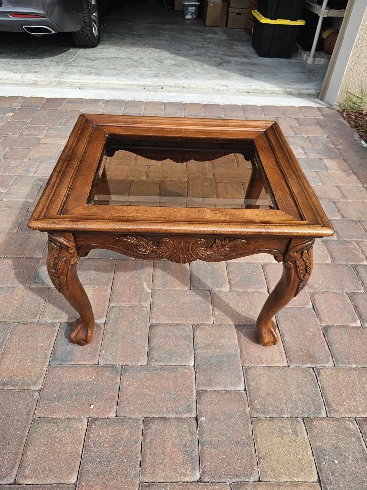 Beautiful wood carved End Table.