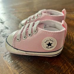 New - Baby Girl pink converse style sneaker shoes
