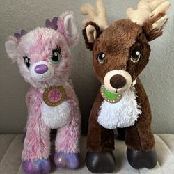 Build a Bear Reindeers Pink Twinkle Brown Comet 