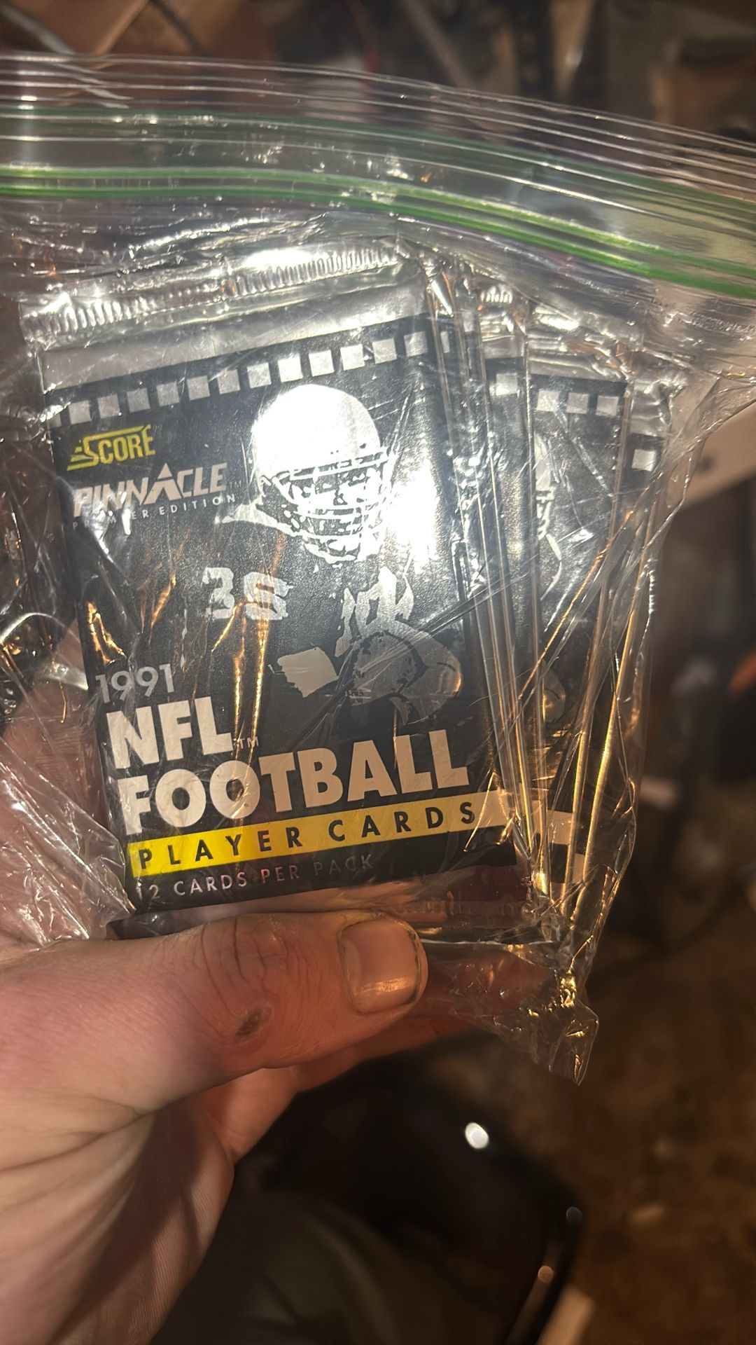 1991 Pinnacle Unopened Packs Of Football Cards