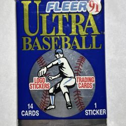 1991 Fleer Ultra Baseball Sealed Card Pack Factory Sealed Never Opened Pack