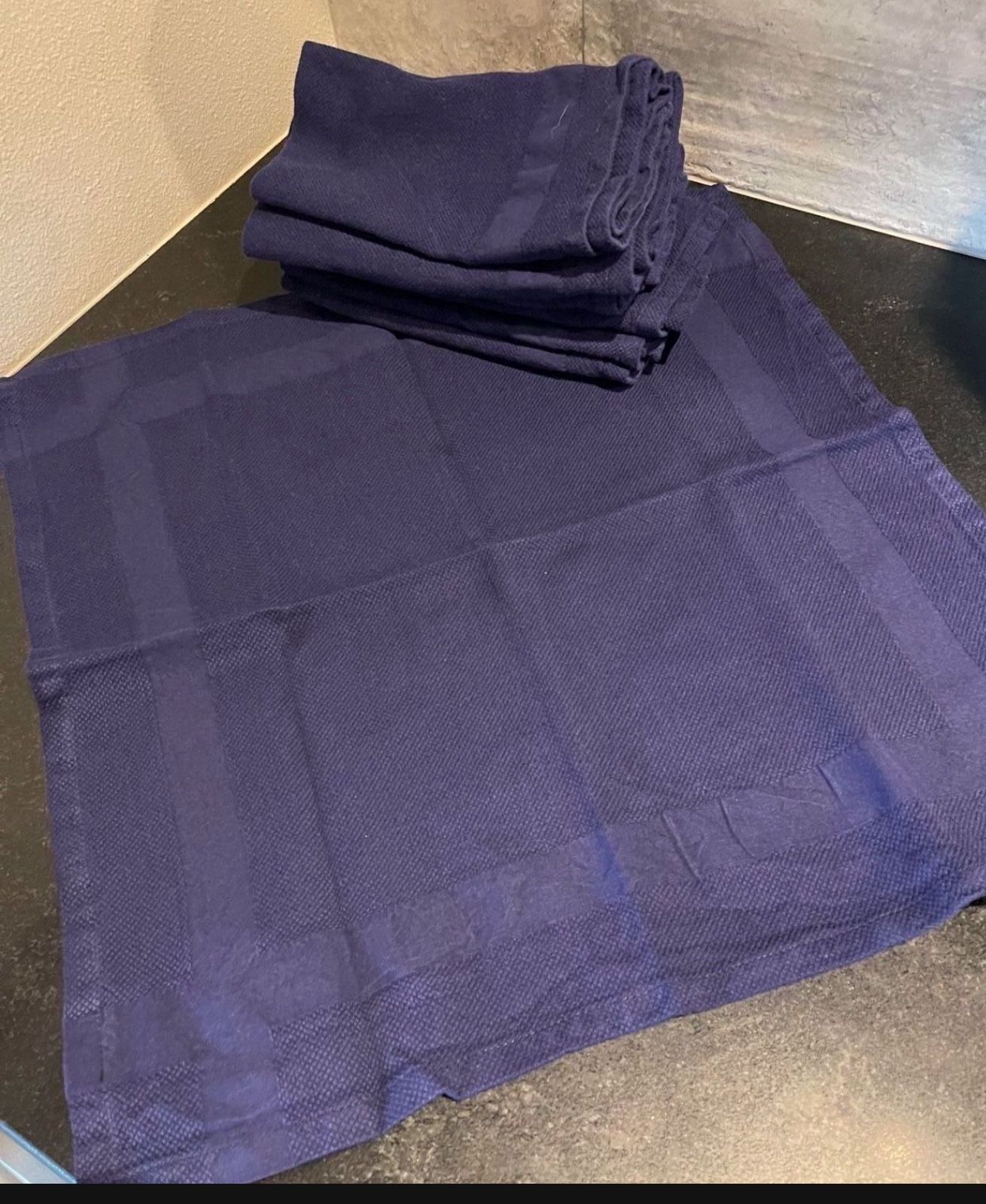 Navy Blue Cotton Napkins