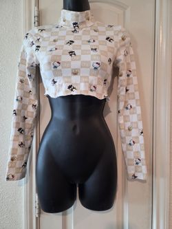 Hello Kitty forever 21 crop  stretchy shirt size S
