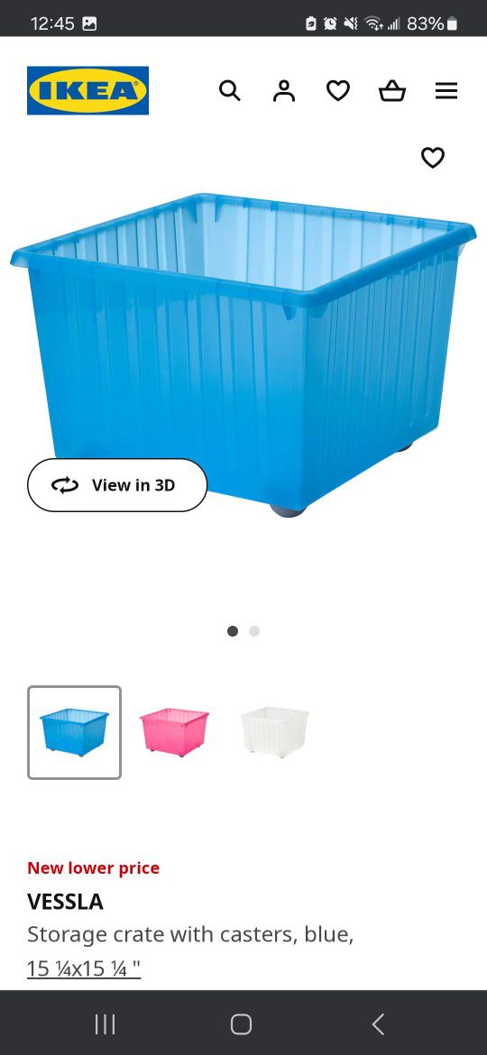 4 Ikea Storage Containers On Casters And  With Lids