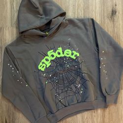 SLATE GREY Sp5der Hoodie