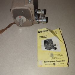 Keystone Electric Eye 8 Mm Roll Film Camera Model Ka-1c 3 Lens Turret