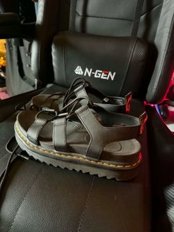 Black Doc Martins sandal, platform lace up