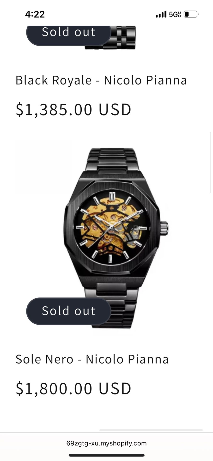 Sole Nero Watch