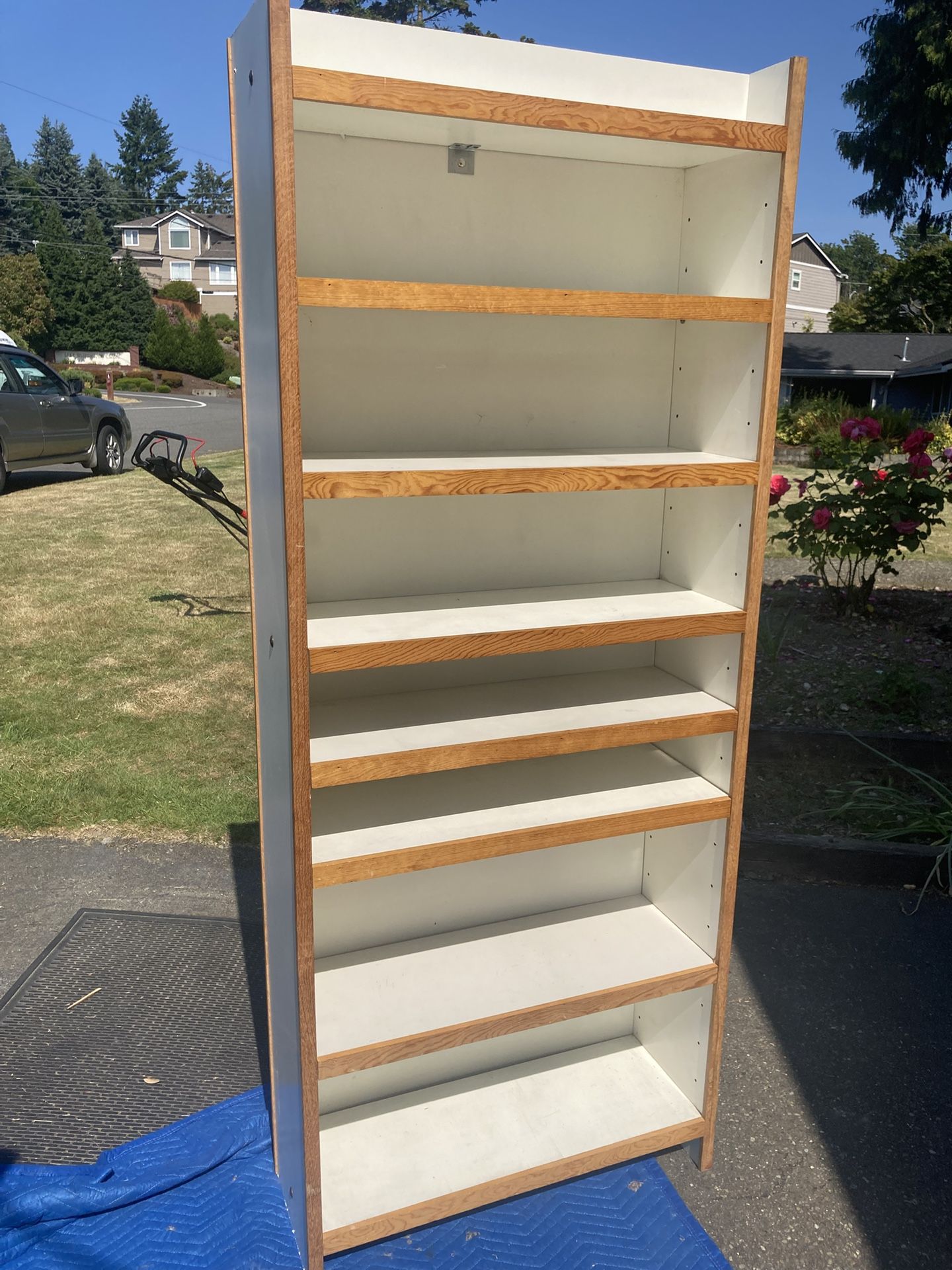 Bookcase, 7 Shelves, 5 Adjust, Wood And Laminate, Delivery