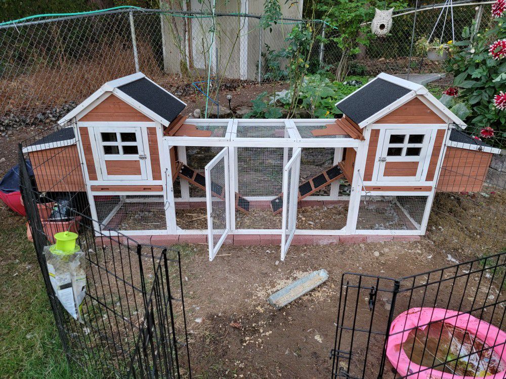 123" large, solid wood CHICKEN COOP

