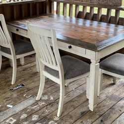 Fully Wooden Dining Table 