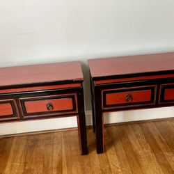 End Tables - Night Stands with drawers - 28.5" l x 11" d x 21" h $100 Each - Solid Wood -