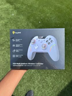 EasySMX X20 Wireless RGB Gaming Controller, 1000Hz Polling Rate, Removable Hall Effect Sticks, 4 Macro Back Buttons, 6-Axis Gyro,