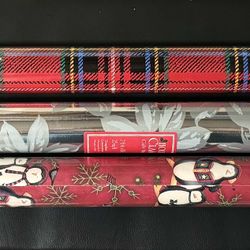 🎄🎁 3 Rolls of Christmas/Holiday Premium Hallmark Wrapping Paper: 50, 35, 25 Sq Ft (sealed new)