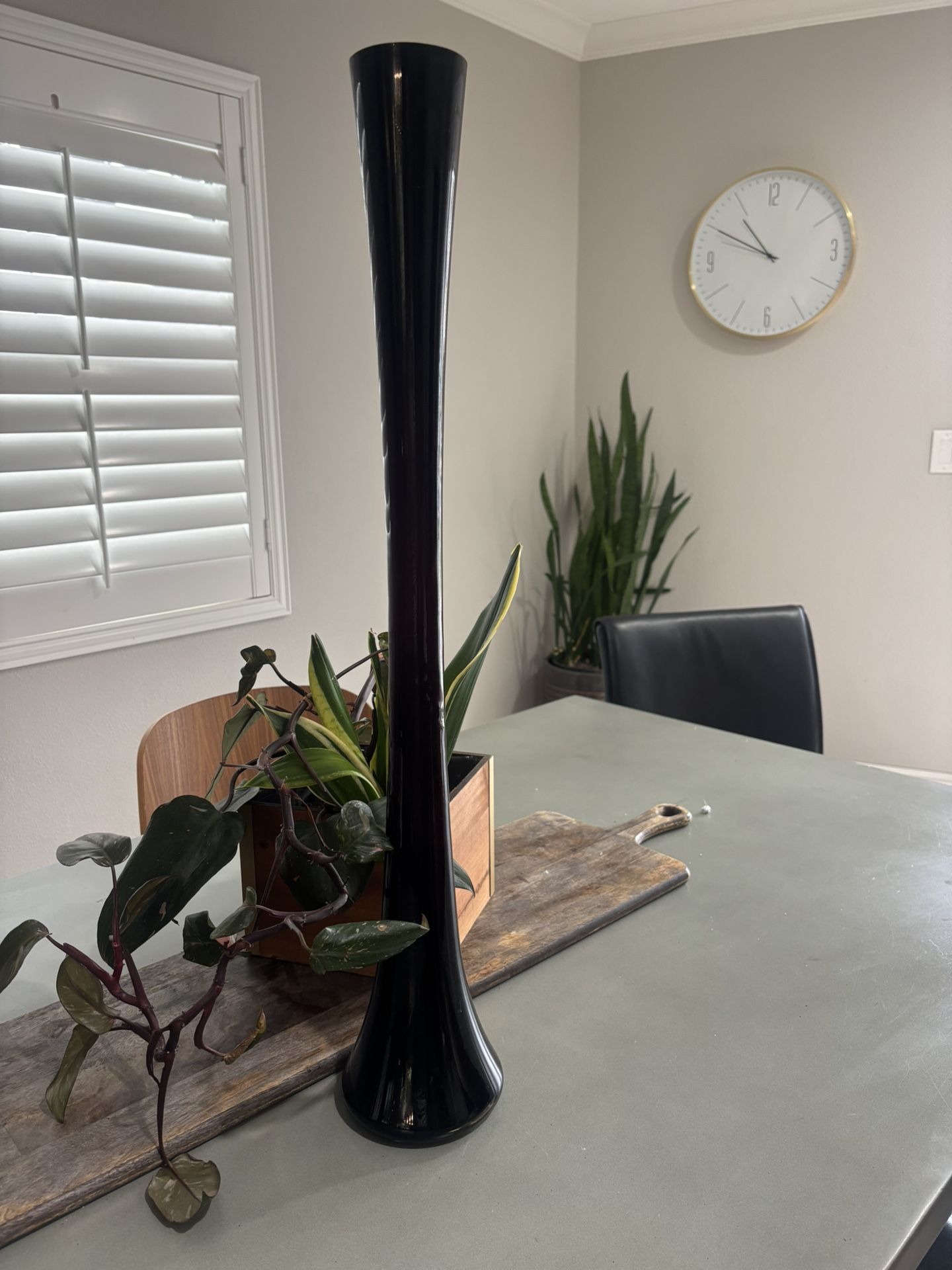 EIFFEL TOWER GLASS VASE BLACK