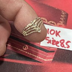 10K Solid Gold Wedding Ring Size 8.5