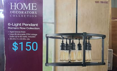 6 light pendant Romaro row collection