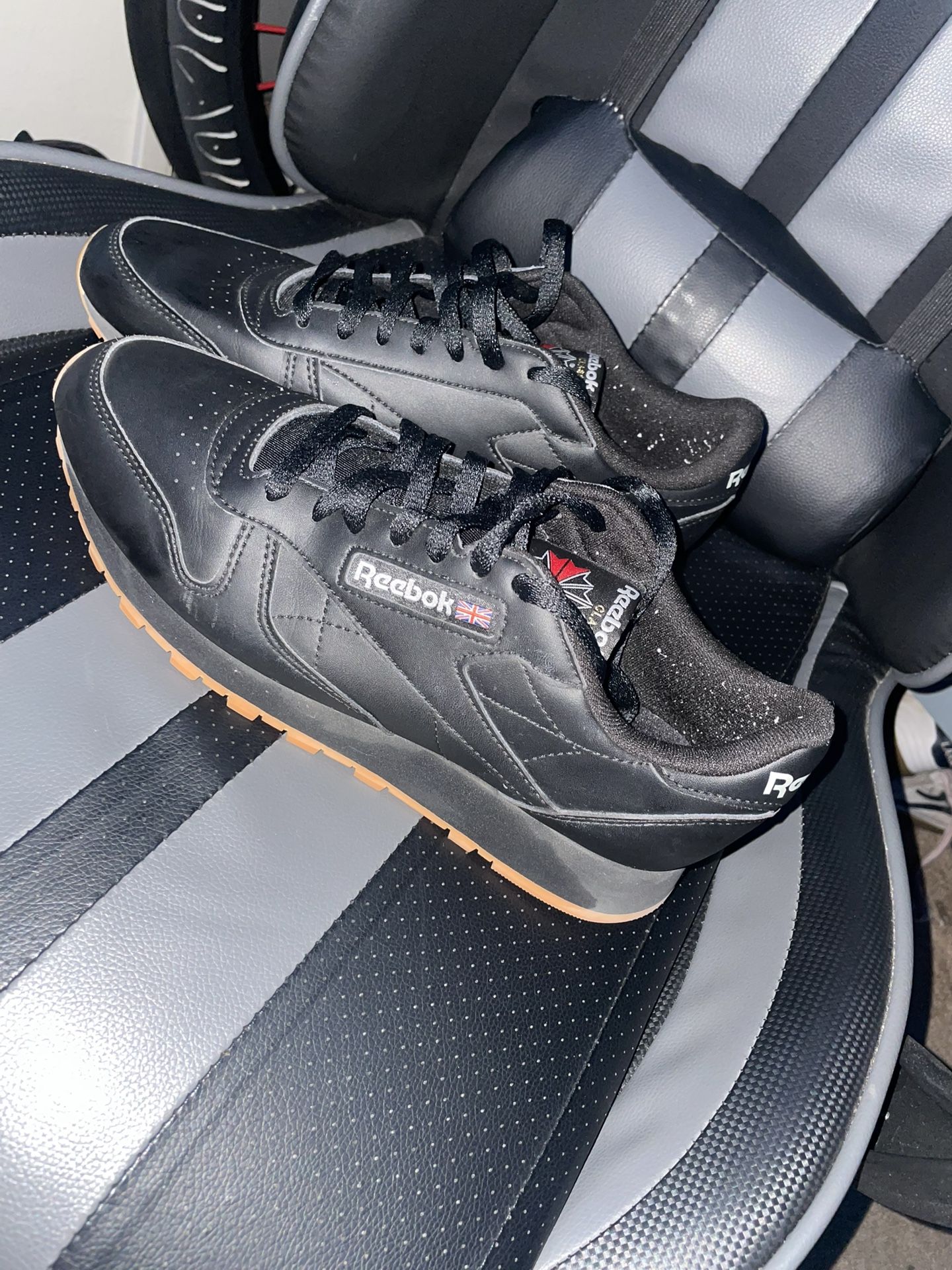 Reeboks Classic Black Brown Shoe Size 9.5