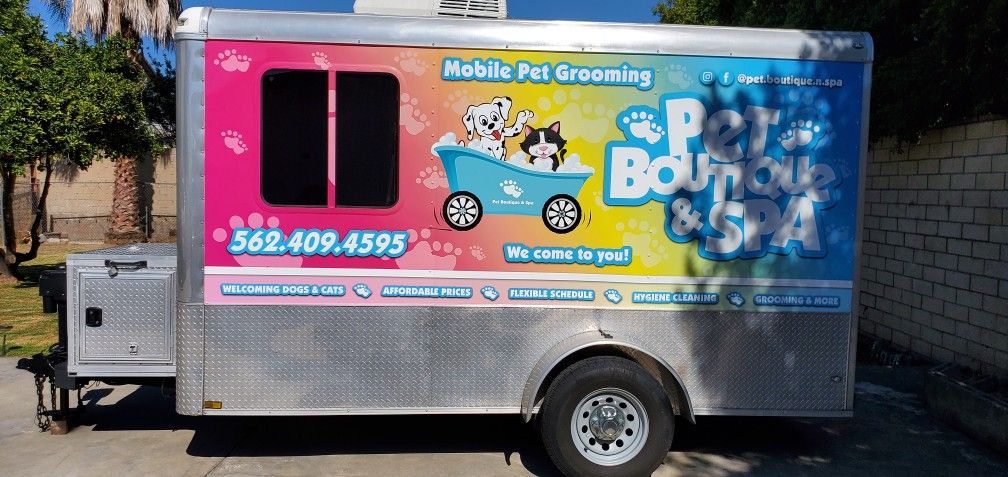 mobile pet grooming trailer